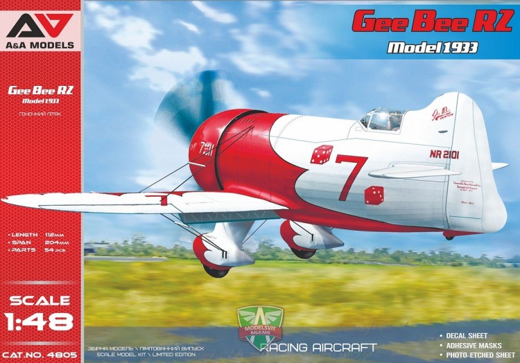 Gee Bee R2 racing plane plastic model 1/48