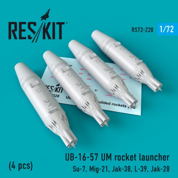 UB-16-57 UM rocket launcher (4 pcs) (1/72)