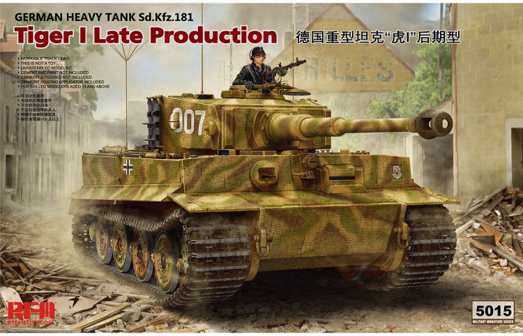 Tank Tiger I Late (Sd.Kfz. 181 Pz.kpfw.VI Ausf. E) plastic model kit