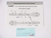 Foxbot Decals 172 Soviet Missile R-73 (AA-11 Archer) & 7/8 points for Su-27 Stencils