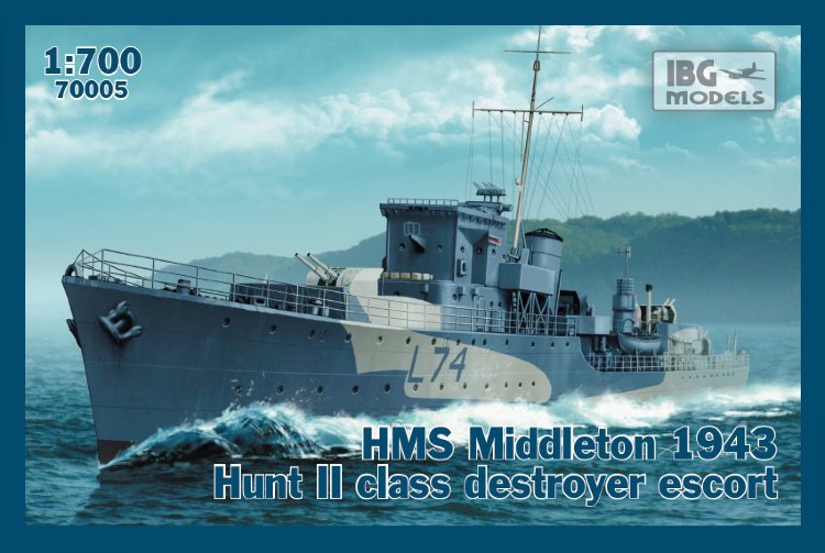Эскортный миноносец HMS Middleton сборная модель