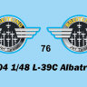 Л-39 "Альбатрос" учебно-тренировочный самолет сборная модель 1/48