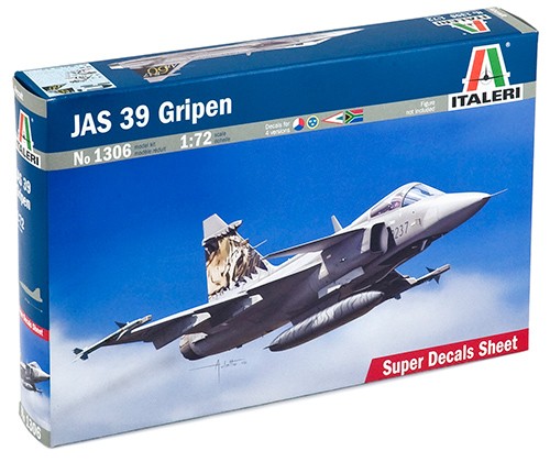 JAS 39  GRIPEN fighter plastic model kit italeri 1306