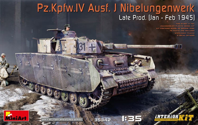 Pz.Kpfw.IV AUSF.J немецкий танк сборная модель с интерьером