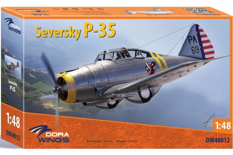 Seversky P-35 plastic model kit 1/48