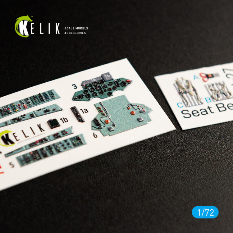 K72040 SU-27 Interior 3D Decals For Trumpeter Kit