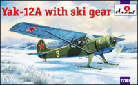 Yak-12A with ski gear сборная модель 1/72