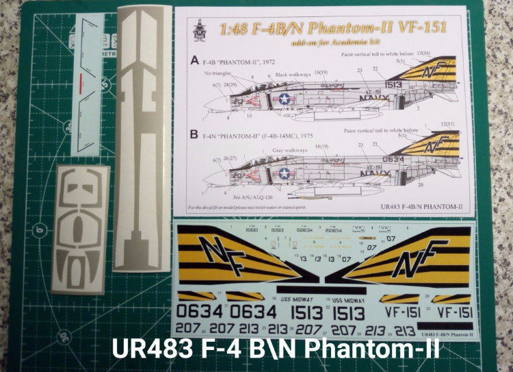 F-4B/N PhantomII  VF-151  ( Фантом) декаль 1/48