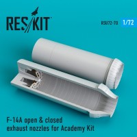 F-14A open & closed exhaust nozzles for Academy Kit (1/72)