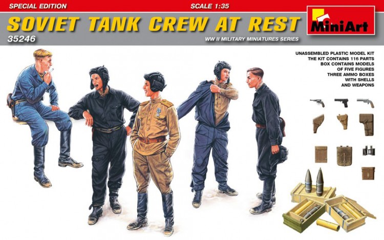 Soviet tank crew at rest Special edition Plastic model kit