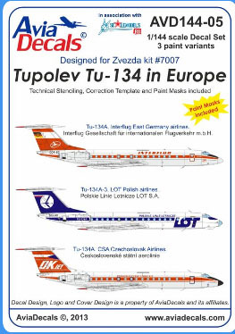 Туполев Ту-134 в Европе