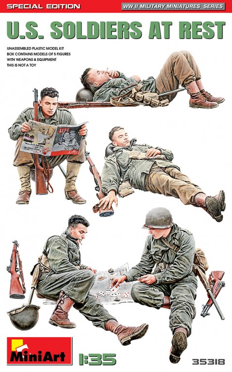 U.S. Soldiers at rest plastic model