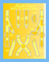 MiG-25. Seat belts photo-etched