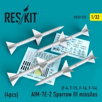 AIM-7E-2 Sparrow III missiles (4pcs)(F-4, F-15, F-16, F-14)