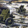 Набір 45-мм протитанкова гармата 19-К (1932) та 76-мм полкова гармата ОБ-25 (1943) збiрна модель