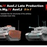Немецкий танк Pz.Kpfw.IV Ausf.J поздних выпусков/ с рабочими траками пластиковая сборная модель