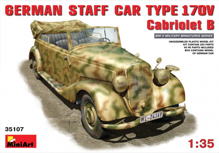 GERMAN CAR TYPE 170V Cabriolet B. plastic model kit