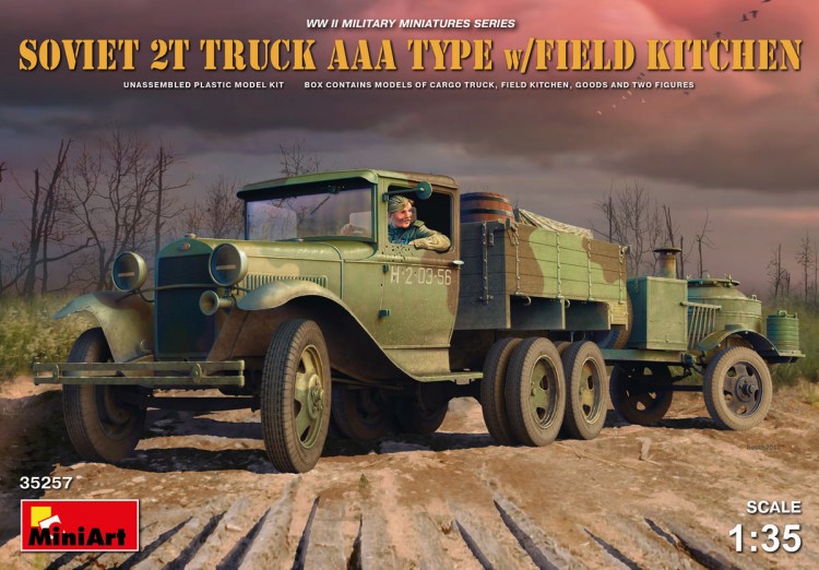 SOVIET 2t TRUCK AAA TYPE w/FIELD KITCHEN Plastic model kit