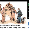 Modern US tankmen in Afghanistan. “Can we buy one of your sheep for a BBQ