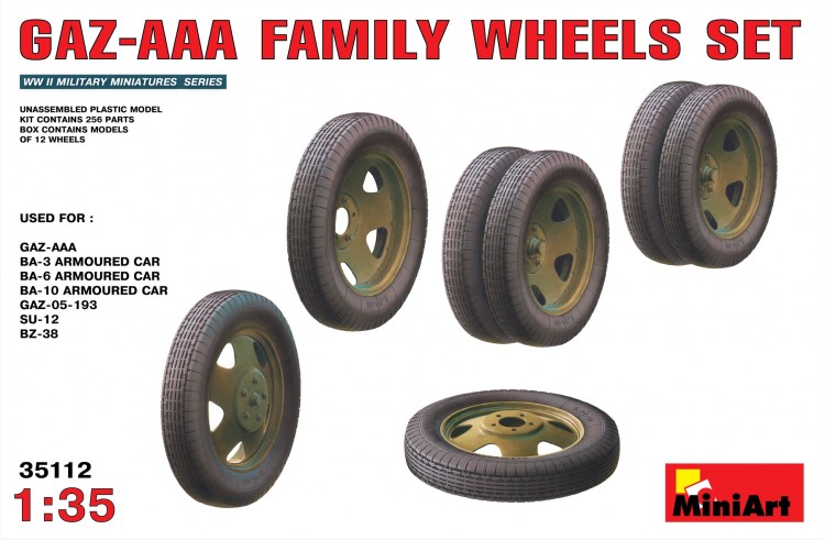 GAZ-AAA FAMILY WHEELS SET plastic model kit