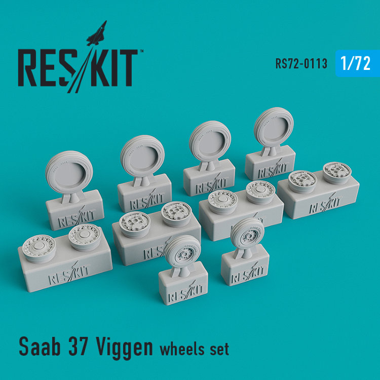 Saab 37 Viggen набор смоляных колес 1/72