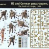US and German paratroopers, the South of Europe, 1944 plastic figure