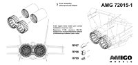 МиГ-25РБ/РБТ Реактивные сопла двигателя набор масштаб 1/72