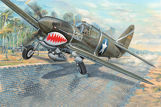 P-40F  Истребитель-бомбардировщик сборная модель 1/32
