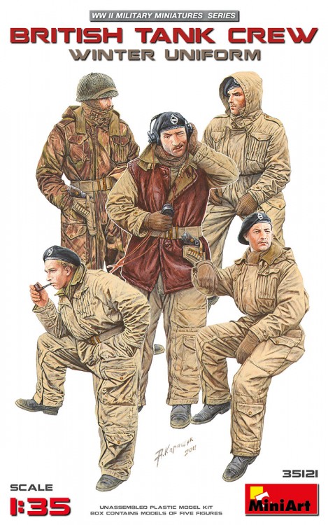 Британський танковий екіпаж у зимовій уніформі Набір фігур