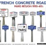 FRENCH CONCRETE ROAD SIGNS. PARIS REGION 1930-40’s