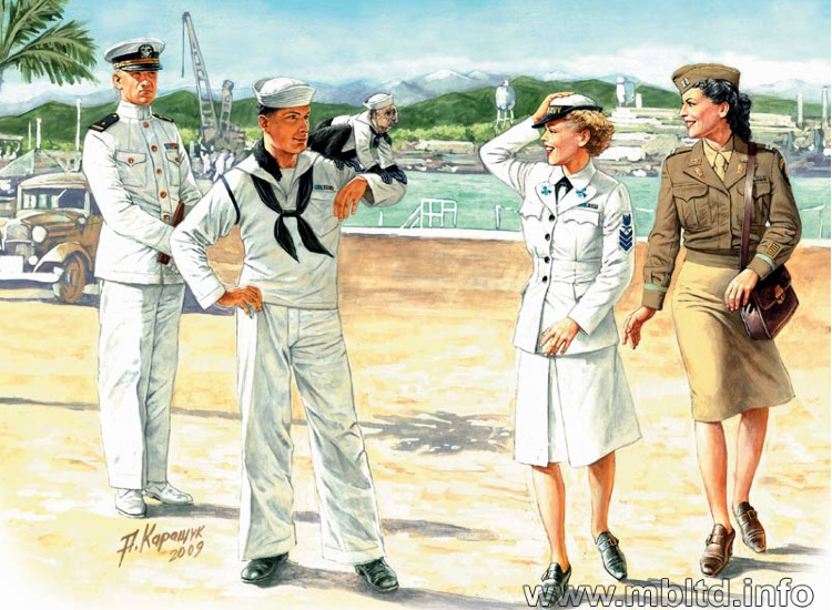 Женщины на войне: ВМС США ВОЛНЫ набор сборных фигур