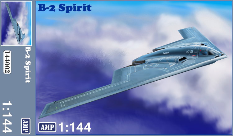 B-2 Spirit бомбардировщик СТЕЛС-невидимка  сборная модель 1/144