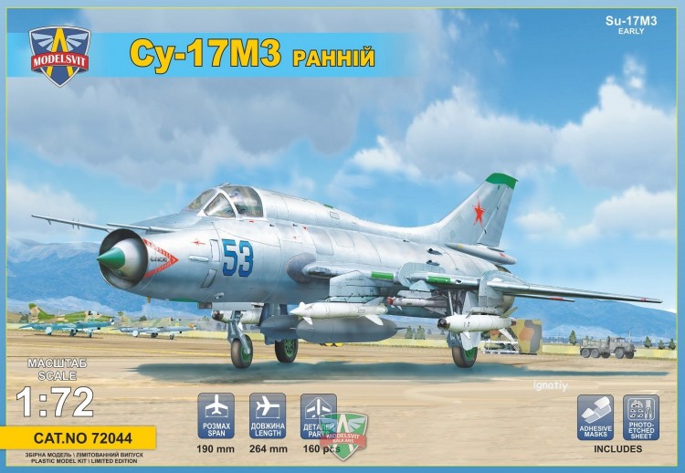 Su-17M3 Sukhoi (early version) advanced fighter plastic model