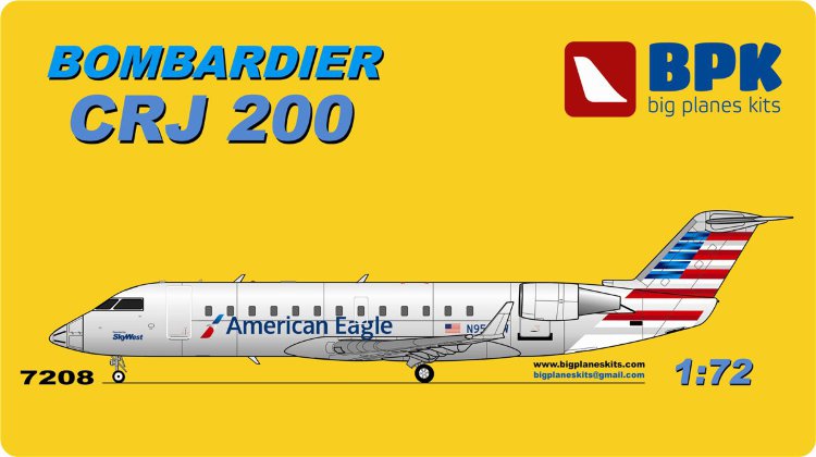 CRJ-200 пассажирский самолет сборная модель