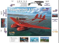Savoia Marchetti S.55 Record flight гидросамолет сборная модель 1/72