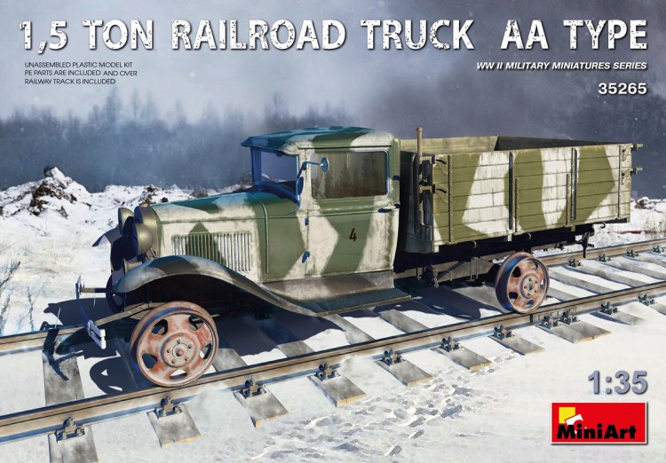 1,5-тонный железнодорожный грузовой автомобиль тип АА пластиковая сборная модель