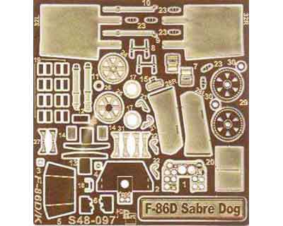 F-86D Sabre Dog  -набор фототравления