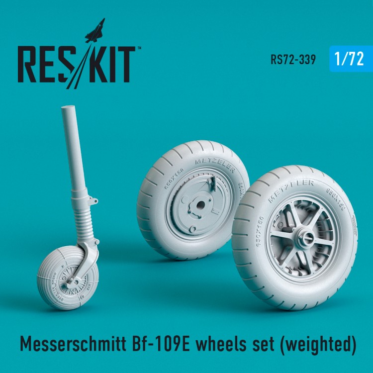 Messerschmitt Bf-109E wheels set (weighted) 1/72
