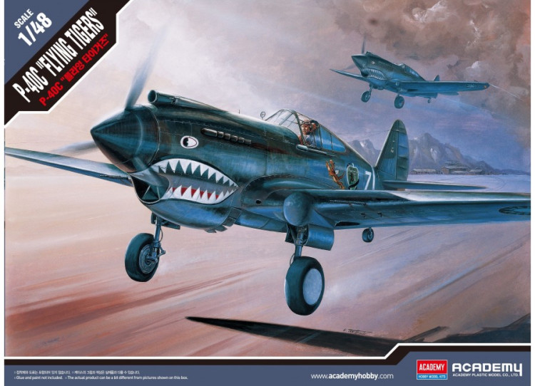 Academy 12280 P-40C Tomahawk FLYING TIGERS fighter