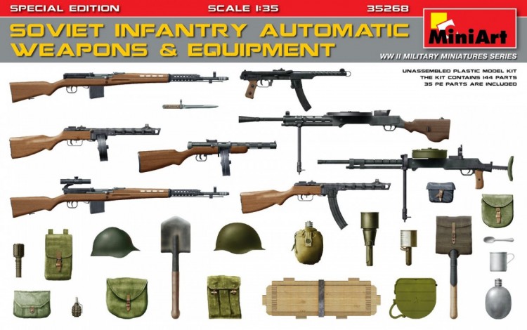 Soviet infantry automatic weapons & equipment. Special edition plastic model kit