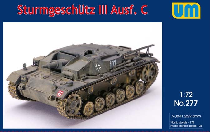 Немецкая САУ Sturmgeschütz III Ausf.C пластиковая сборная модель