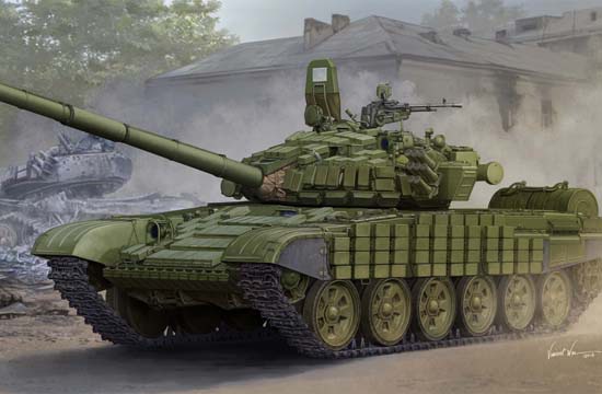 Советский основной боевой танк T-72 Б/Б1 с динамической защитой "Контакт-1"