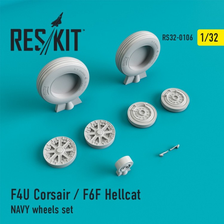 F4U Corsair / F6F Hellcat NAVY смоляные колеса 1/32