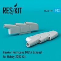 Hawker Hurricane MK1A Exhaust for Hobby 2000 Kit