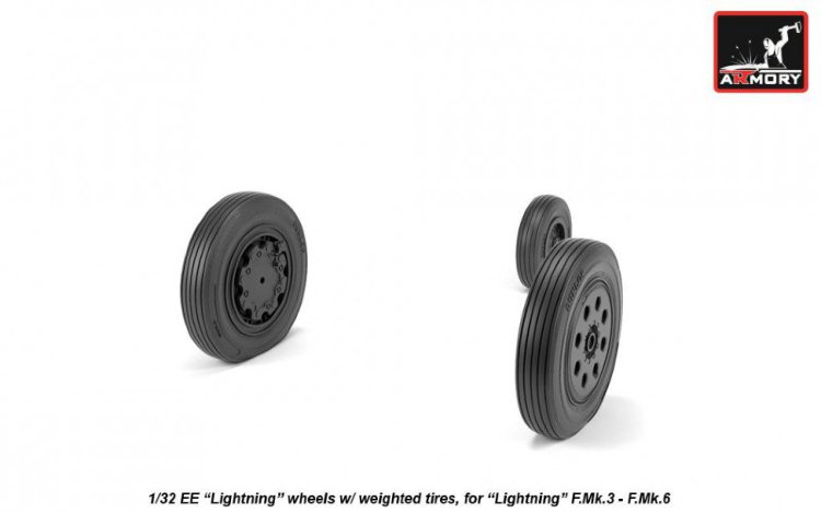 EE "Lightning"  F.Mk.3 - F.Mk.6  набор смоляных колес   1/32