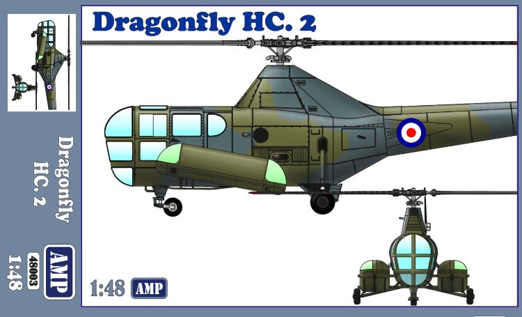 Вертолет Westland WS-51 Dragonfly HC.2  rescue  сборная модель 1/48