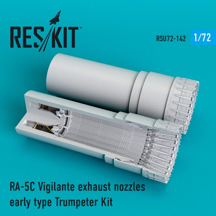 RA-5C Vigilante exhaust nozzles early type for Trumpeter Kit