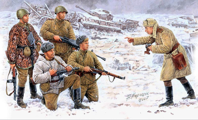 Russian Infantry. Korsun-Shevchenkovskiy, 1944 plastic figures