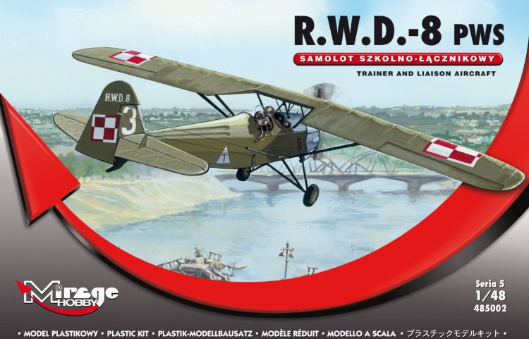 сборная модель  R.W.D.- 8 PWS учебно-тренировочный и связной самолет