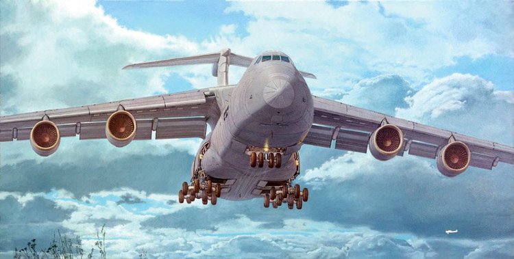 C-5M Super Galaxy military transport aircraft scale model kit